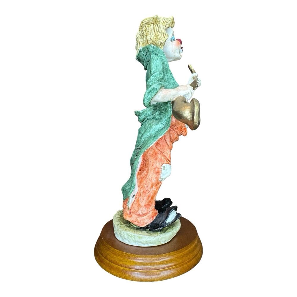 Colorful Clown Playing Saxophone Figurine with Gold Accents - Picture 3 of 8